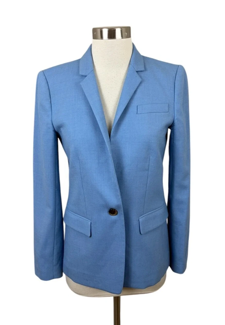J. Crew Regent Blazer Wool Light Blue Jacket Blazer size 0 Career Academia